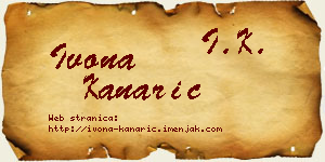 Ivona Kanarić vizit kartica